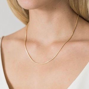 Single Box Necklace | 18k Gold Filled